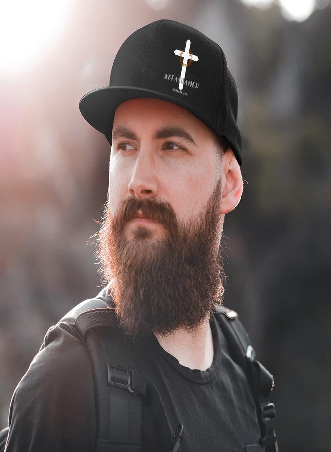 FACITE Christian hat Flat Bill Hats for Men Women Jesus Cross Snapback Hats for Men Fitted Baseball Caps for Mens Black Adjustable Cool Hip Hop hat Workout Trucker Cap - Image 5